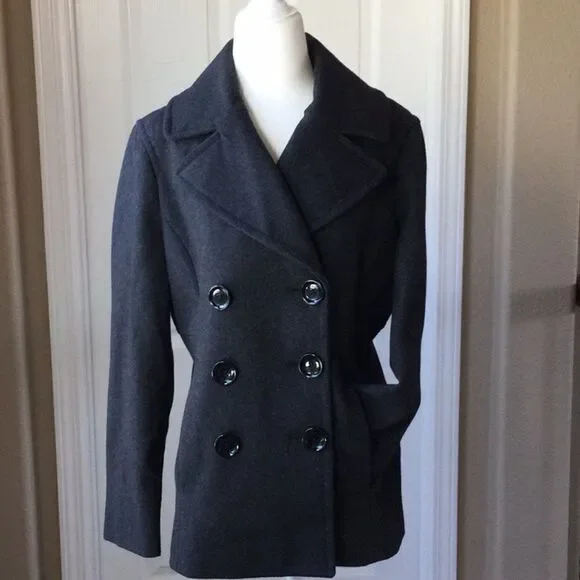 Michael Kors Wool Blend Pea-Coat Size Sm - Picture 2 of 7